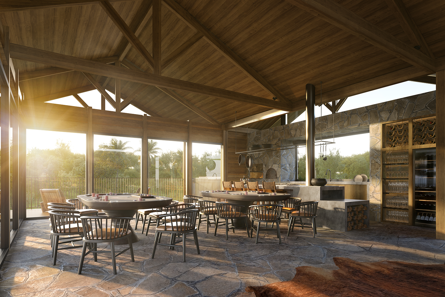 Espaço gourmet com vista panorâmica